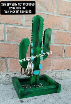 Handmade cactus jewelry holder $25 edinburg pick up