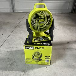 New RYOBI ONE+ 18V Cordless Hybrid WHISPER SERIES 7-1/2 in. Fan (Tool Only Battery Not Included)