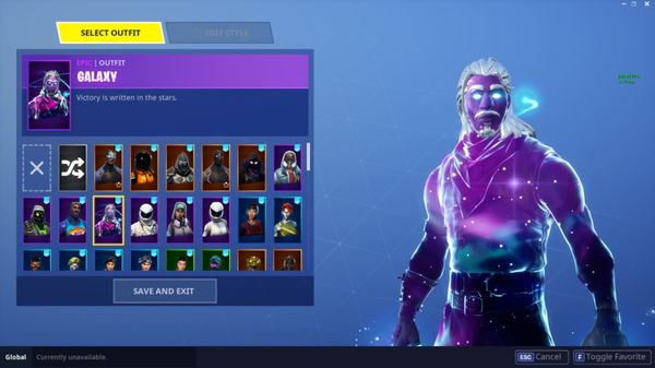epic ps4 xbox one fortnite account galaxyskin obo - epic account for fortnite ps4