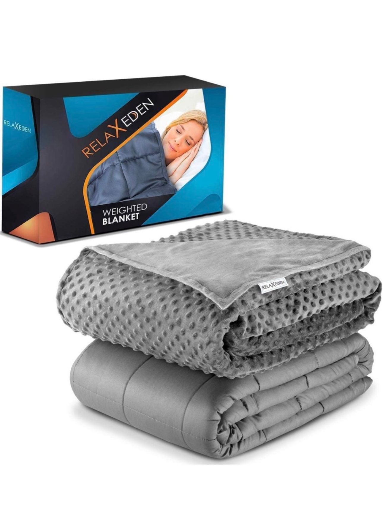 Adult Weighted Blanket W/Removable, Washable Duvet Cover|
