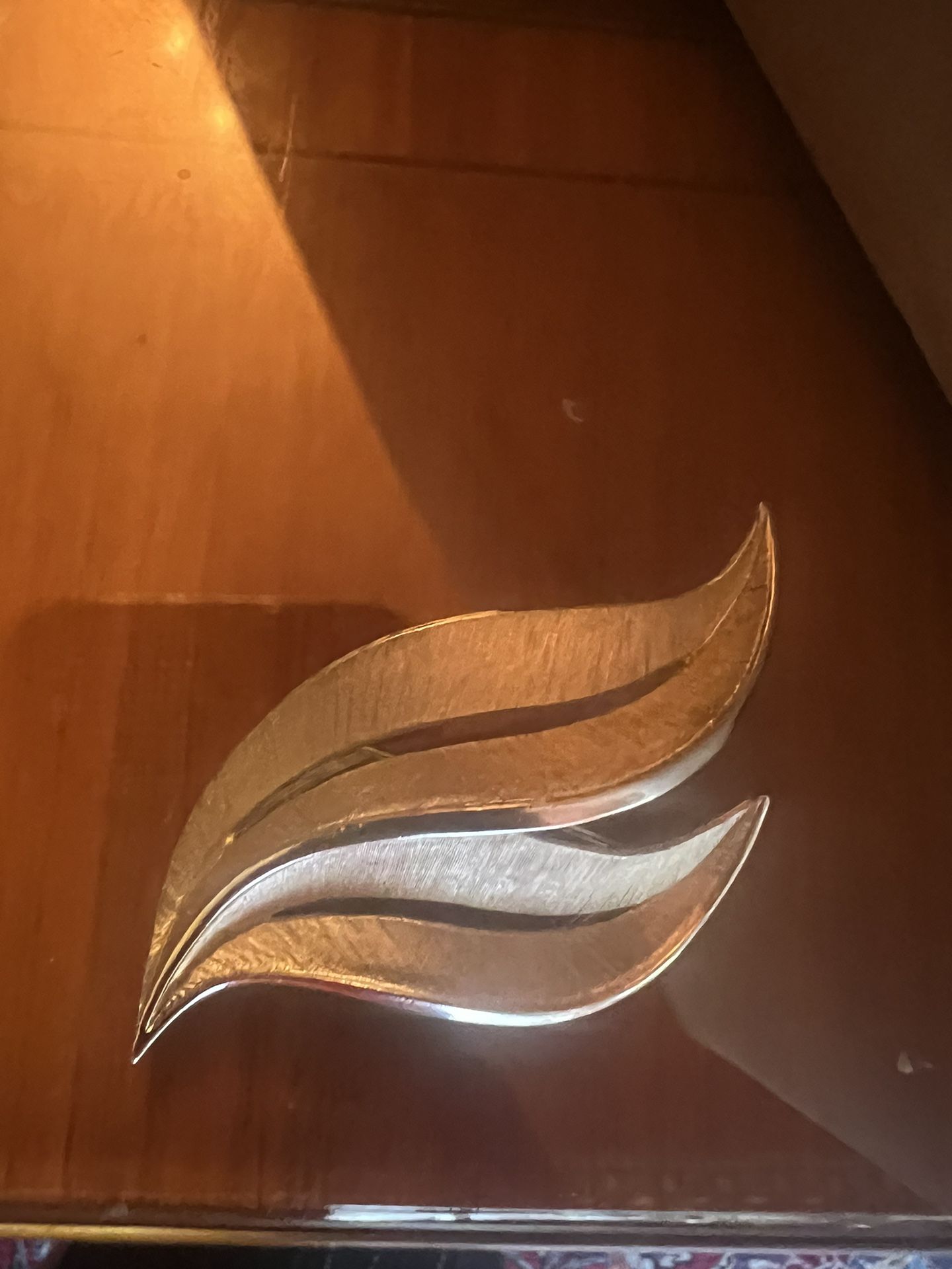 Vintage Crown Trifari Brushed Brooch  
