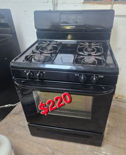 Black gas stove