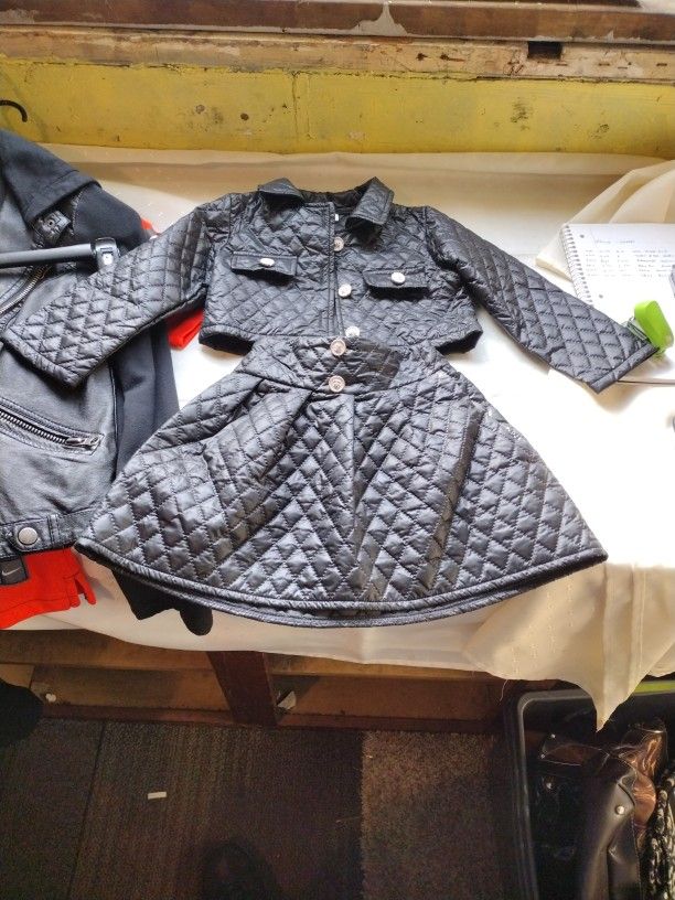 Girls Jacket And Skirt