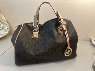 Michael Kors Brown Jet Set Satchel purse bag