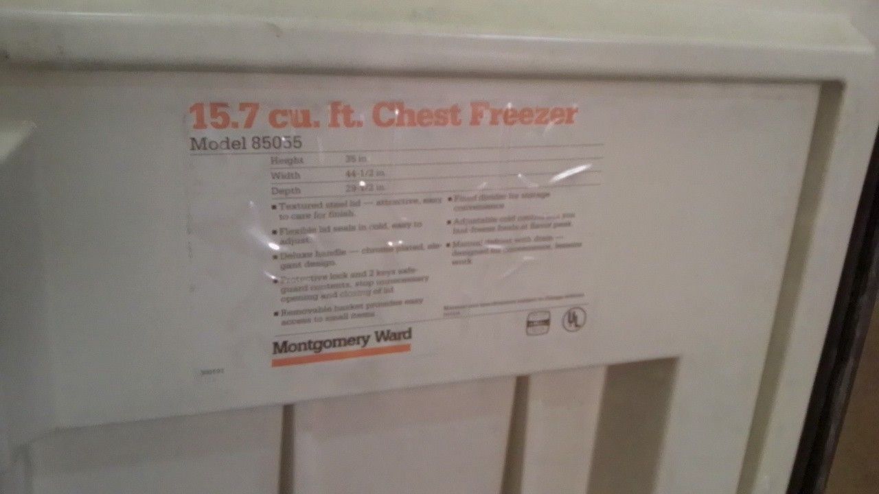 15 Cu Ft.  Montgomery Ward Freezer 