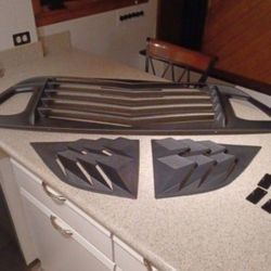 Dodge Challenger Rear And Side Window Louvers And Yellow Splitter Corners. All Of Them $70
