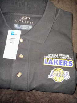 LA Lakers 2002 NBA Western Conference Champions Polo Shirt 2XL
