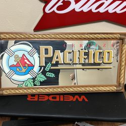 CERVEZA PACIFICO BEER HANGING MIRROR SIGN