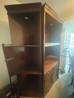 Thomasville Wood Entertainment Center with Built-in Lighting