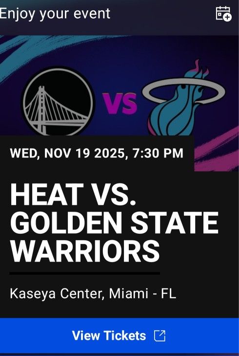 Golden State Warriors Vs Miami Heat