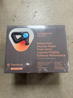 Therabody Theragun PRO Plus - 6-in-1 Deep Tissue Percussion Massage Gun, Handheld Personal Massager for Full Body Pain Relief & Muscle Tension with Bi