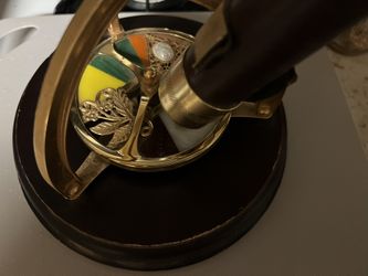 Lefton Single Wheel Kaleidoscope Brass and Wood with Music Box