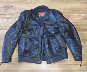 Men's Leather motorcycle jacket.