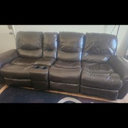 Brown Leather Couch  $300 OBO