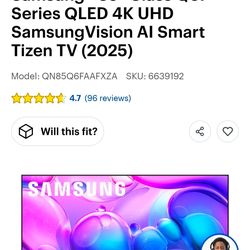 New 85" Samsung TV and Sound Bar