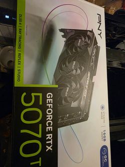 PNY - NVIDIA GeForce RTX 5070 Ti Overclocked 16GB GDDR7 PCI Express 5.0 Graphics Card with Triple Fan - Black