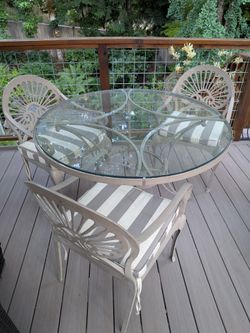 Gorgeous wrought iron table and xhairs