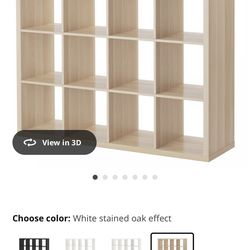IKEA KALLAX 4x4 Shelf Unit – Walnut Effect Light Grey (57⅞" x 57⅝")