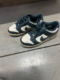 Nike Dunk Low White and Teal Sneakers