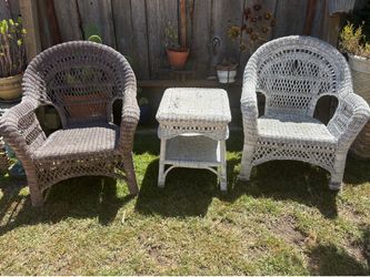 Wicker outdoor furniture