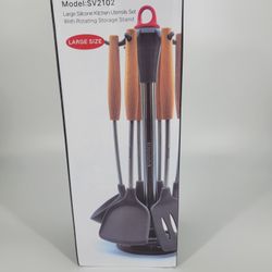 Large Silicone Cooking Utensils Set *BRAND NEW* 