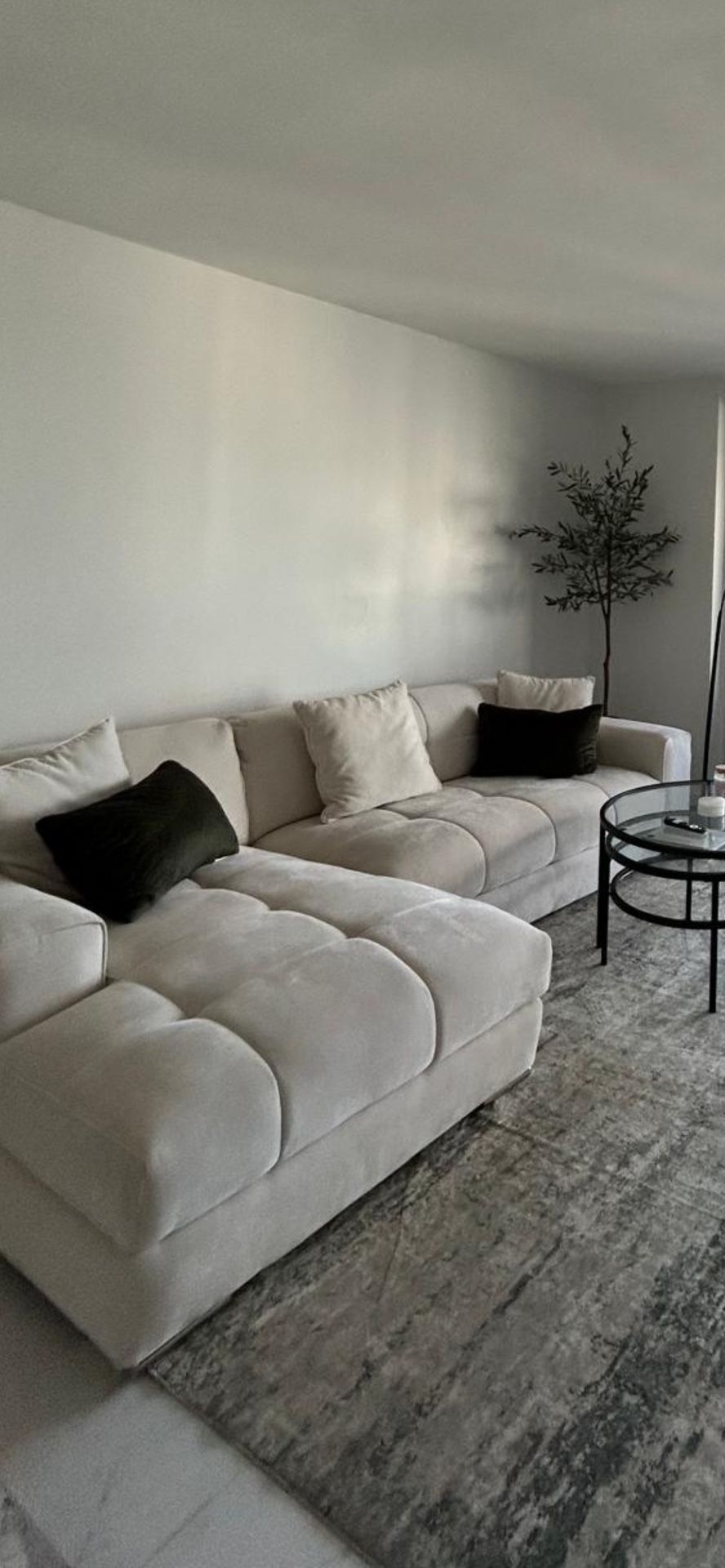 2 Peice White Ivory Couch