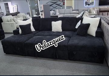 ✅️✅️ 3 Piece Convertible Sectional (Sleeper Sofa & 2 chaise storage)✅️✅️