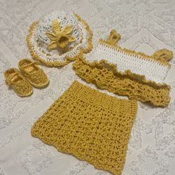 Size 6-9 Month Crochet Spring Outfit 