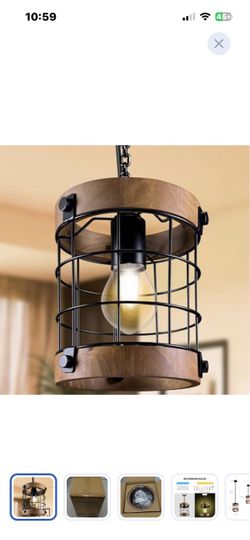 “New”(9”x7”)Rustic Industrial Cage Pendant Light
