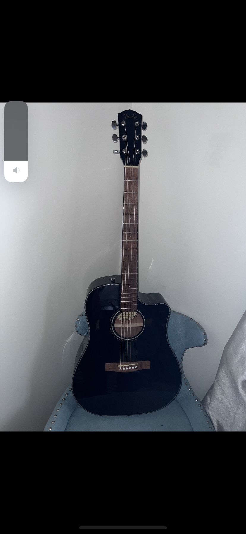 Black Acoustic Guitar 