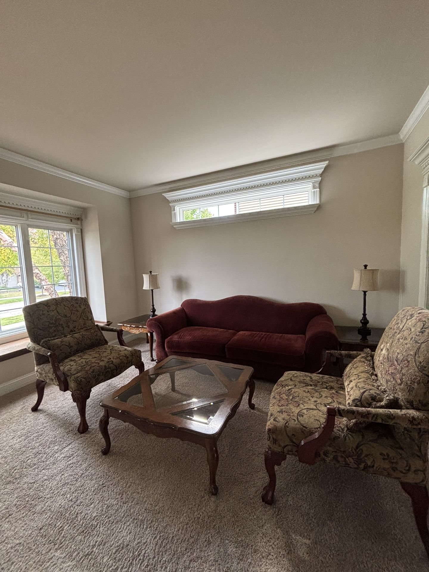 FREE Living Room Set-couch, two chairs, and coffee table