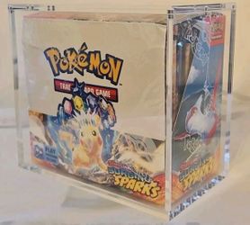 Pokemon Surging Sparks Booster Box with premium acrylic box included
