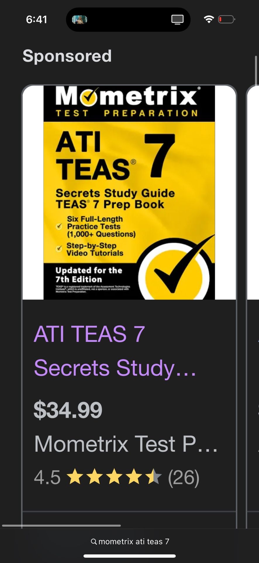Mometrix ATI Teas 7 prep study guide