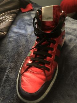 Metallic leather gucci shoes 10 1/2