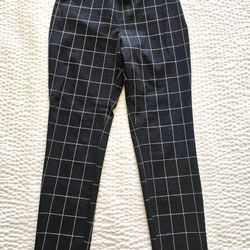 A New Day Black and White Plaid Checkered Women's Pants