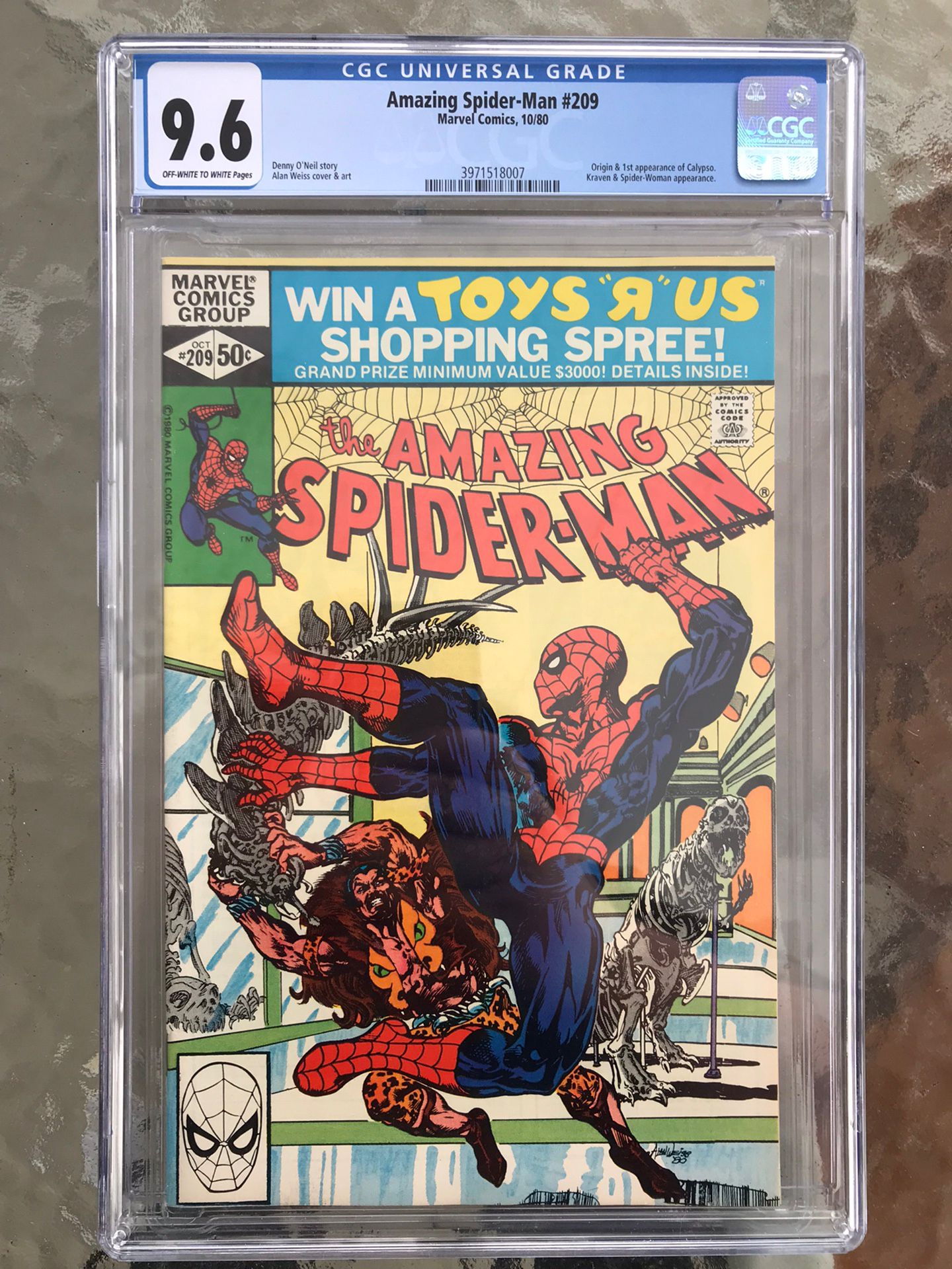 Amazing Spider-Man #209 (1980) CGC 9.6 — O/w to White; 1st & origin of Calypso