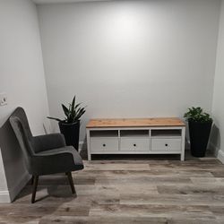 HEMNES TV unit, white And Oak, 58 1/4x18 1/2x22 1/2 "