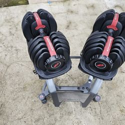 Bowflex Dumbells 5-52 With Stand 