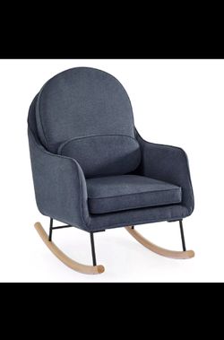 Delta Children Ella Rocker with LiveSmart Evolve Fabric Slate Blue with Black & Natural