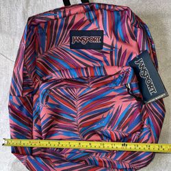 New JanSport Backpack Super break Dotted Palm For School Girls 