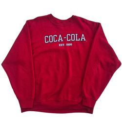 Fruit of the Loom red Coca-Cola crewneck sweatshirt Size XL
