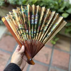 Vintage Asian Folding Fan 