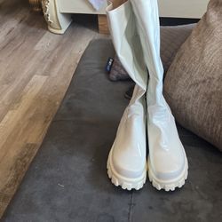 Macys New White Boots 