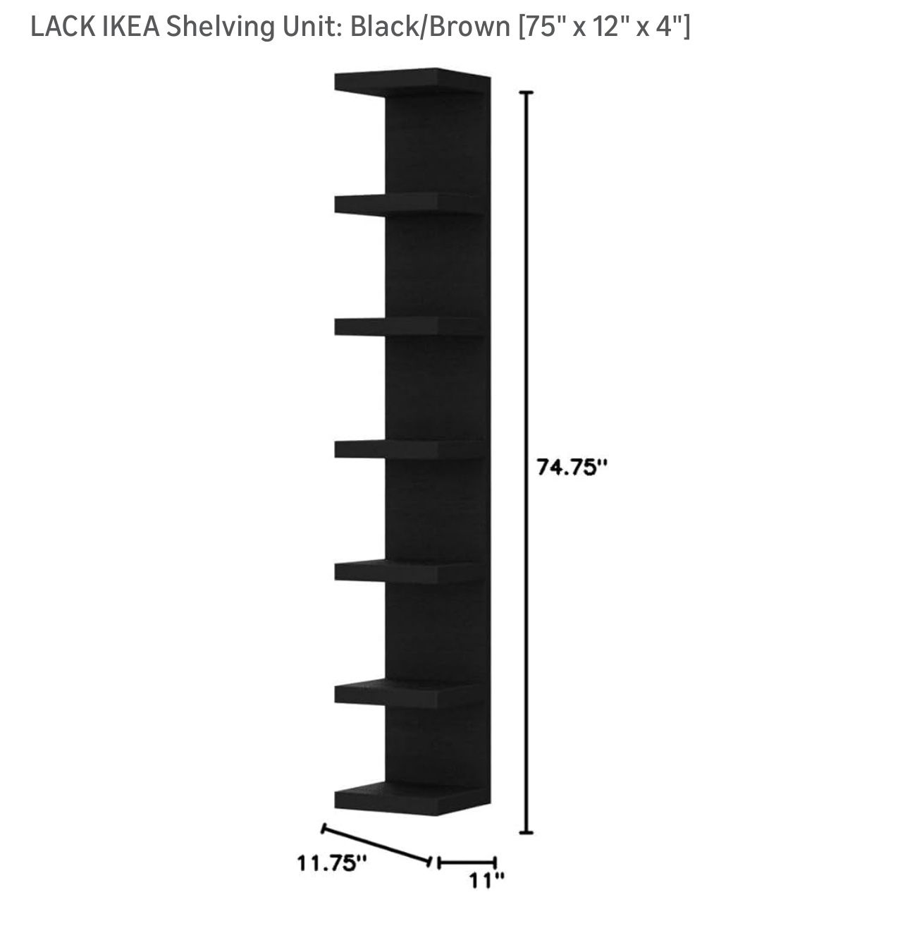Ikea Shelve Black And White