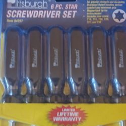 Pittsburgh 6-piece  star(TORX)  screwdriver Set