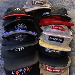 Supreme /FTP  hats (lot) For Sale 