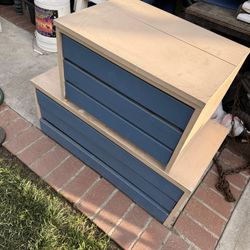 2-Piece Wooden Storage Drawers / Small Dressers