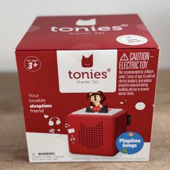 Red Tonies Toniebox Starter Set Kids Audio Tonie Figure - NEW SEALED