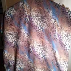 Project Linus Handmade Blanket 50x50 Cheetah With Funkadelic Colors