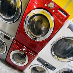 Lg Red Washer And Dryer 11$ Down Payment 